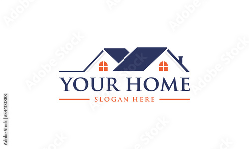 Real estate logo design simple vector image