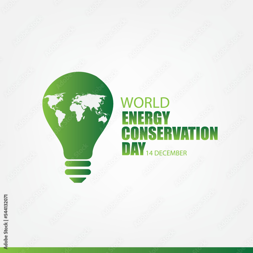 Vector Illustration of World Energy Conservation Day. Simple and Elegant Design