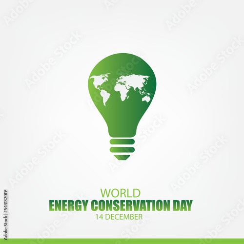 Vector Illustration of World Energy Conservation Day. Simple and Elegant Design