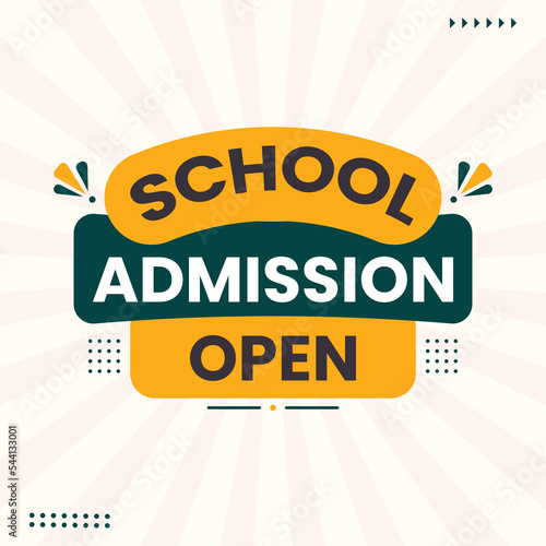 school admission open banner for social media template