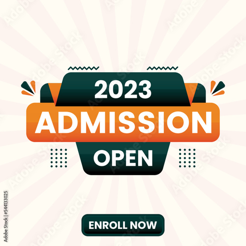 2023 admission open banner for social media template