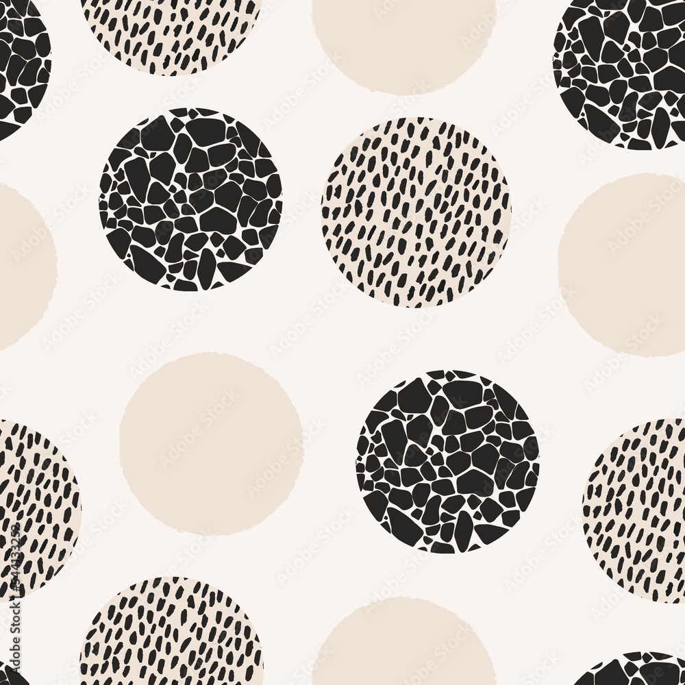 Animal print skin abstract vector hand-drawn seamles patterns with circles for textile design, paper, fabrics, digital, craft and ither design purposes
Animal print skin abstract vector hand-drawn seamles patterns with circles for textile design, paper, fabrics, digital, craft and ither design purposes