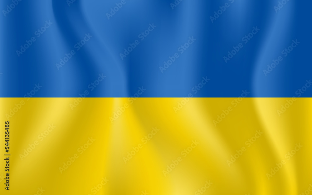 Realistic Ukraine National Flag Realistic Ukraine National Flag