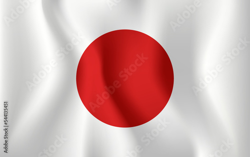 Realistic Japanese National Flag