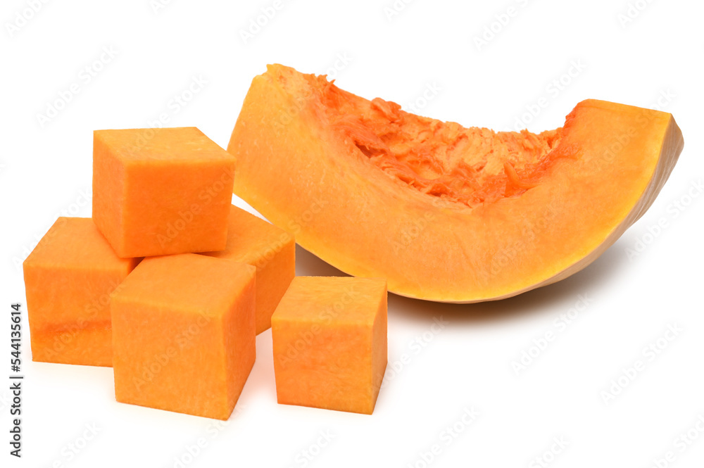 Fresh pumpkin pieces Fresh pumpkin pieces