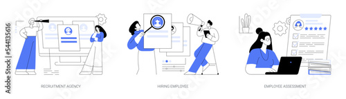 Human resources abstract concept vector illustrations.