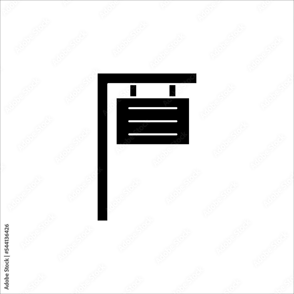 Signpost, pointer line icon, outline vector sign, linear style pictogram isolated on white background Signpost, pointer line icon, outline vector sign, linear style pictogram isolated on white background