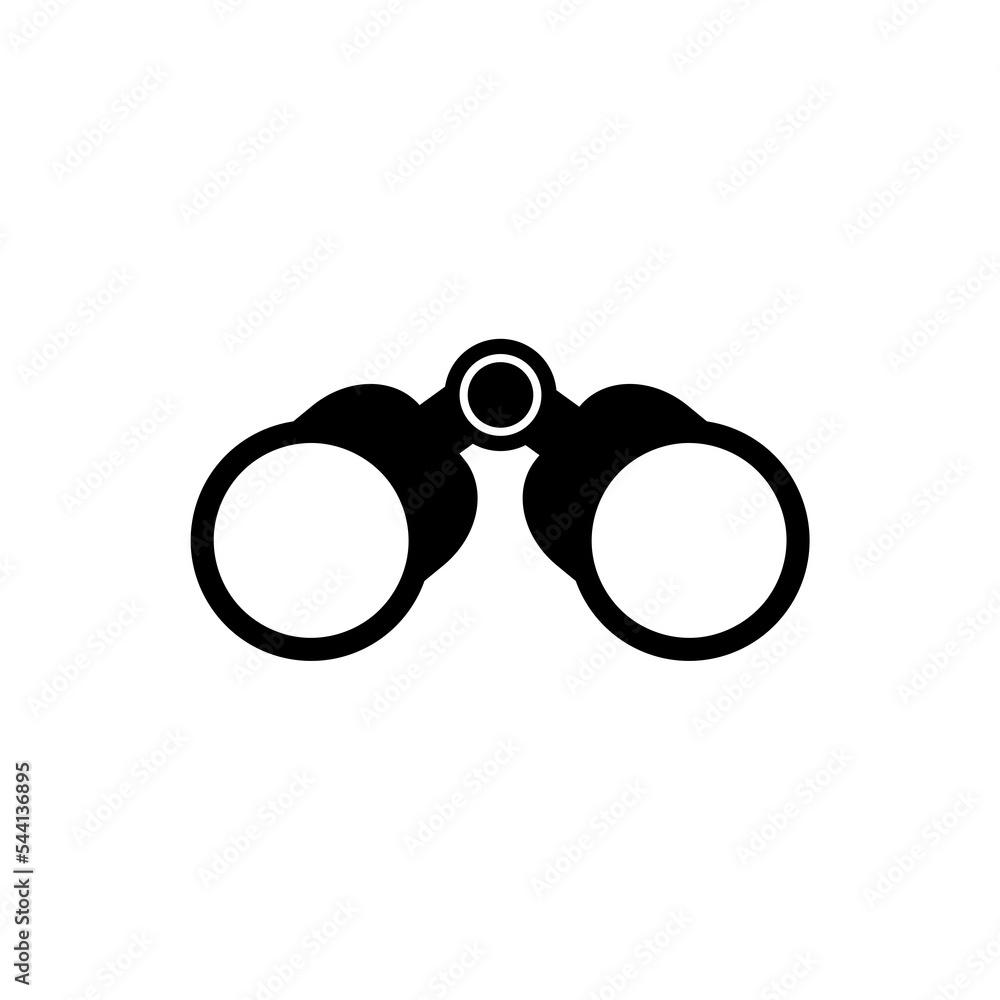 Binoculars icon template black color editable