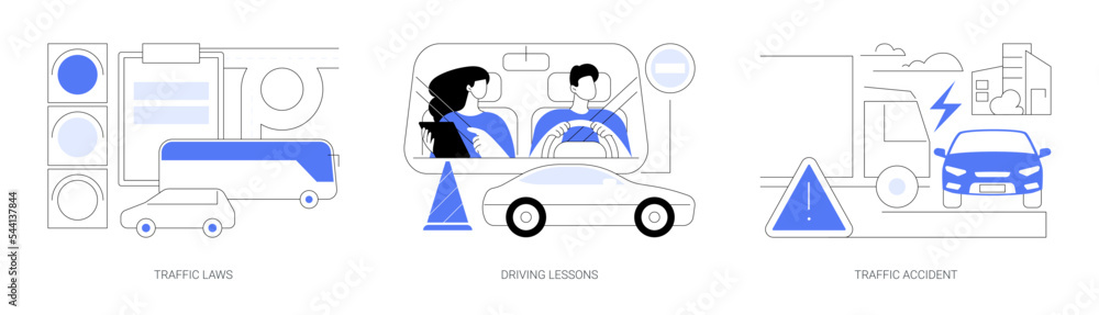 Driving license abstract concept vector illustrations. - obrazy, fototapety, plakaty 