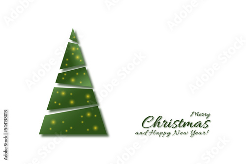 Wallpaper Mural New Year's card with a Christmas tree. Torontodigital.ca