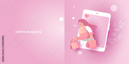 online shopping via smartphone.
