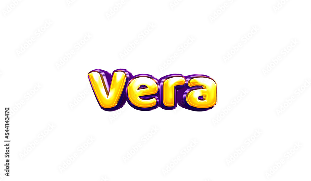 Vera girls name sticker colorful party balloon birthday helium air shiny yellow purple cutout Vera girls name sticker colorful party balloon birthday helium air shiny yellow purple cutout