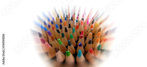 PIle of Colored Pencils in Holder for Art and Creativity Zoom Motion