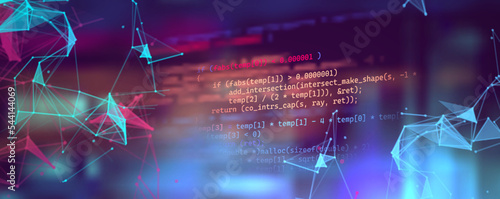 Vector futuristic technology background. Digital network concept. Data transmission