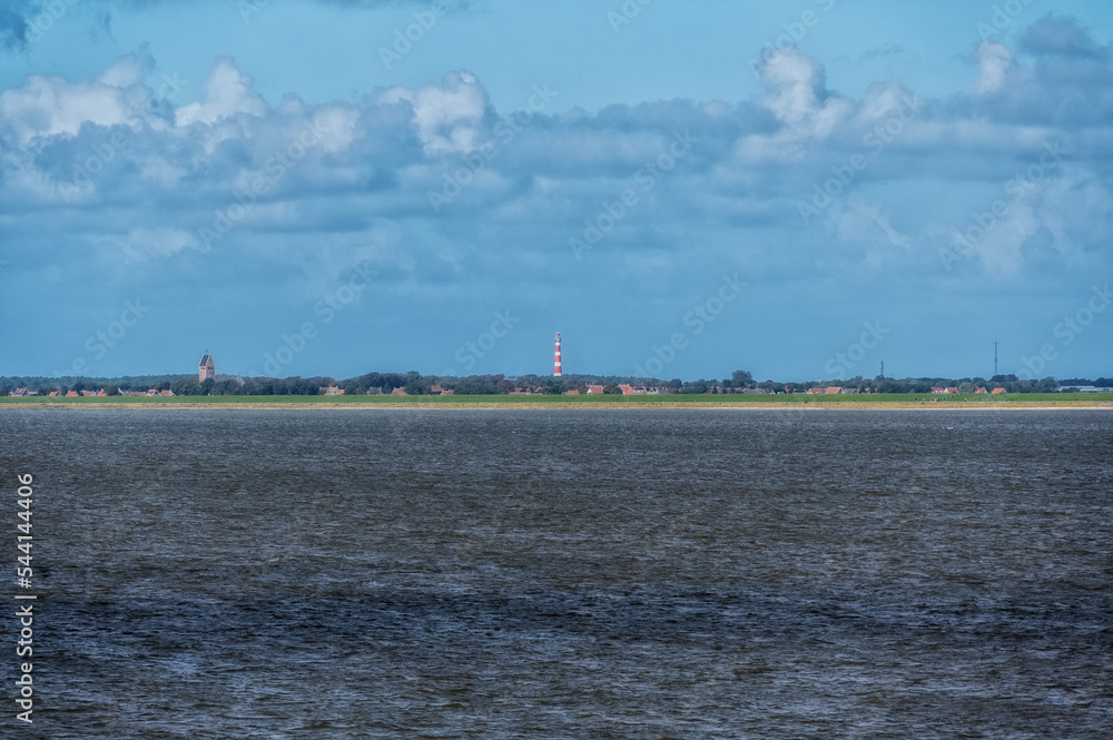 Color image of the island Ameland, Wadden Sea, Netherlands.