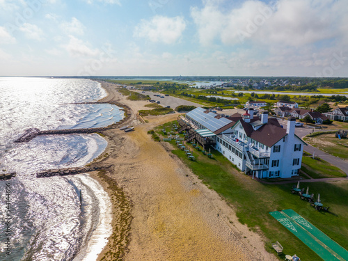 West Dennis Lighthouse was built in 1855 knows as Bass River Light at West Dennis Beach in town of Dennis, Cape Cod, Massachusetts MA, USA.  photo