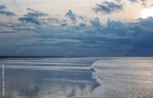 View on the Wadden sea  mudflats galore.