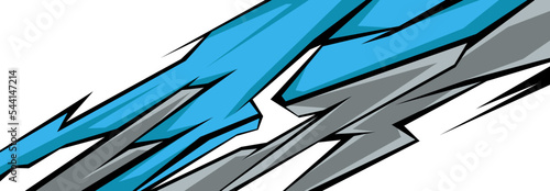 Side body graphic sticker. Abstract racing design concept. Car decal wrap design for motorcycle, boat, truck, car, boat and more. Vector eps 10.