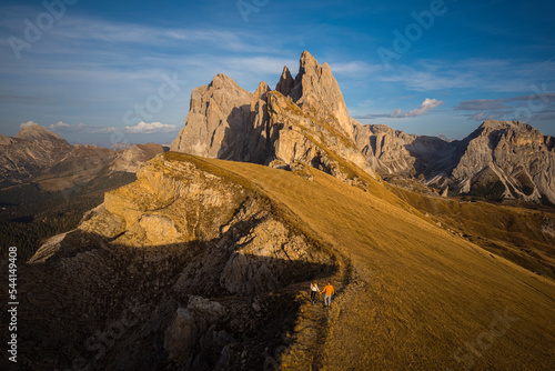 Seceda Ridgeline Dolomites at sunset