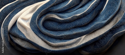 Abstract twirling fabric pattern.