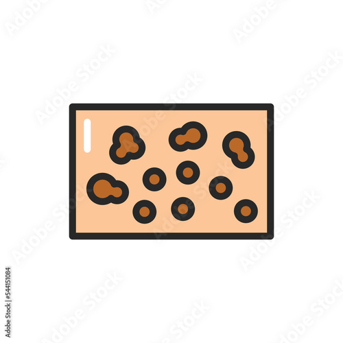 Lichen planus disease color line icon. Isolated vector element. photo