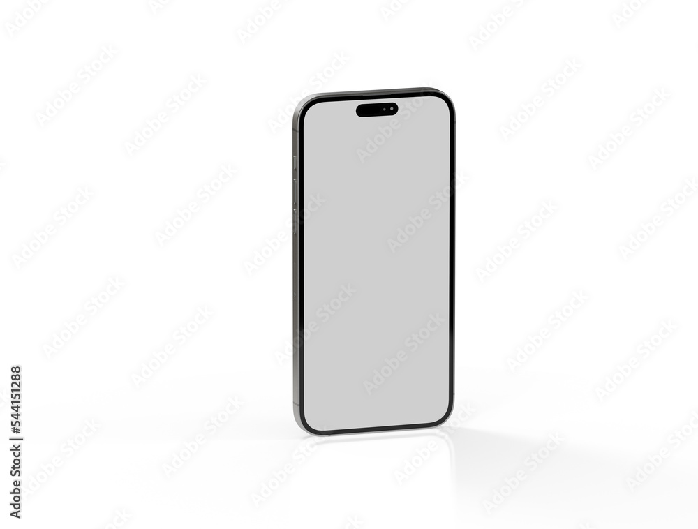 3d smartphone with blank screen isolated 3d smartphone with blank screen isolated
