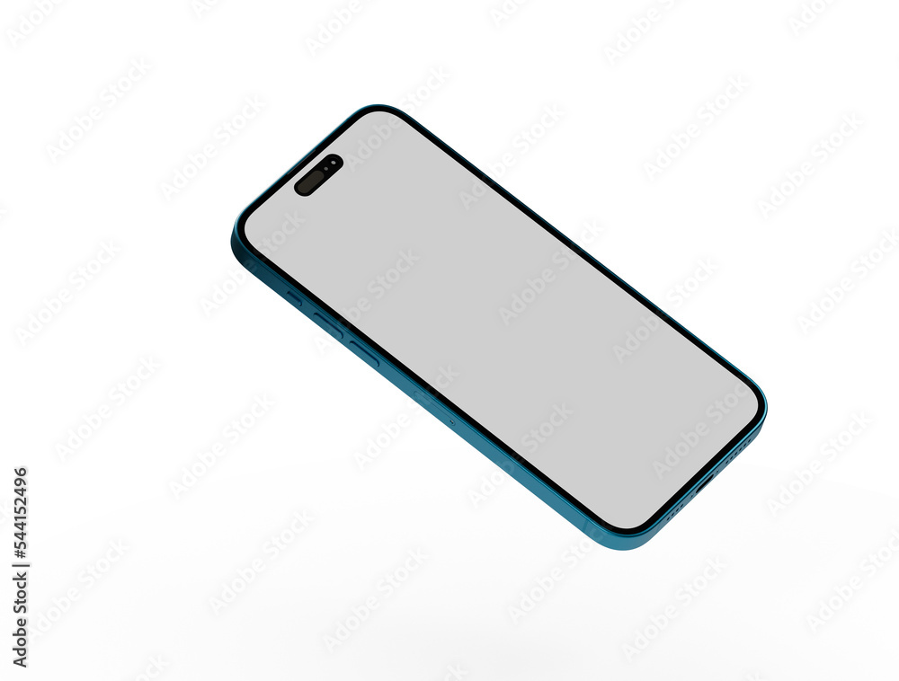 smartphone With Blank Screen in 3d smartphone With Blank Screen in 3d