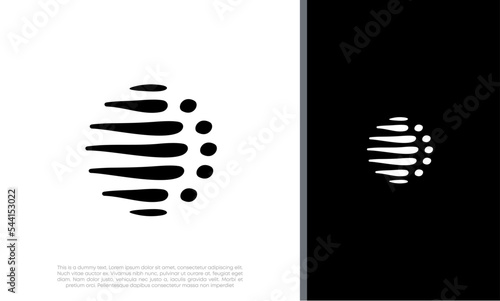 Innovative high tech logo template. Smart computer. machine learning. Technology Logo.	