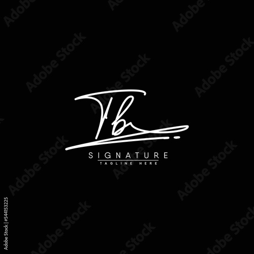 TB Handwritten Signature logo - Vector Logo Template for Beauty, Fashion and Photography Business
