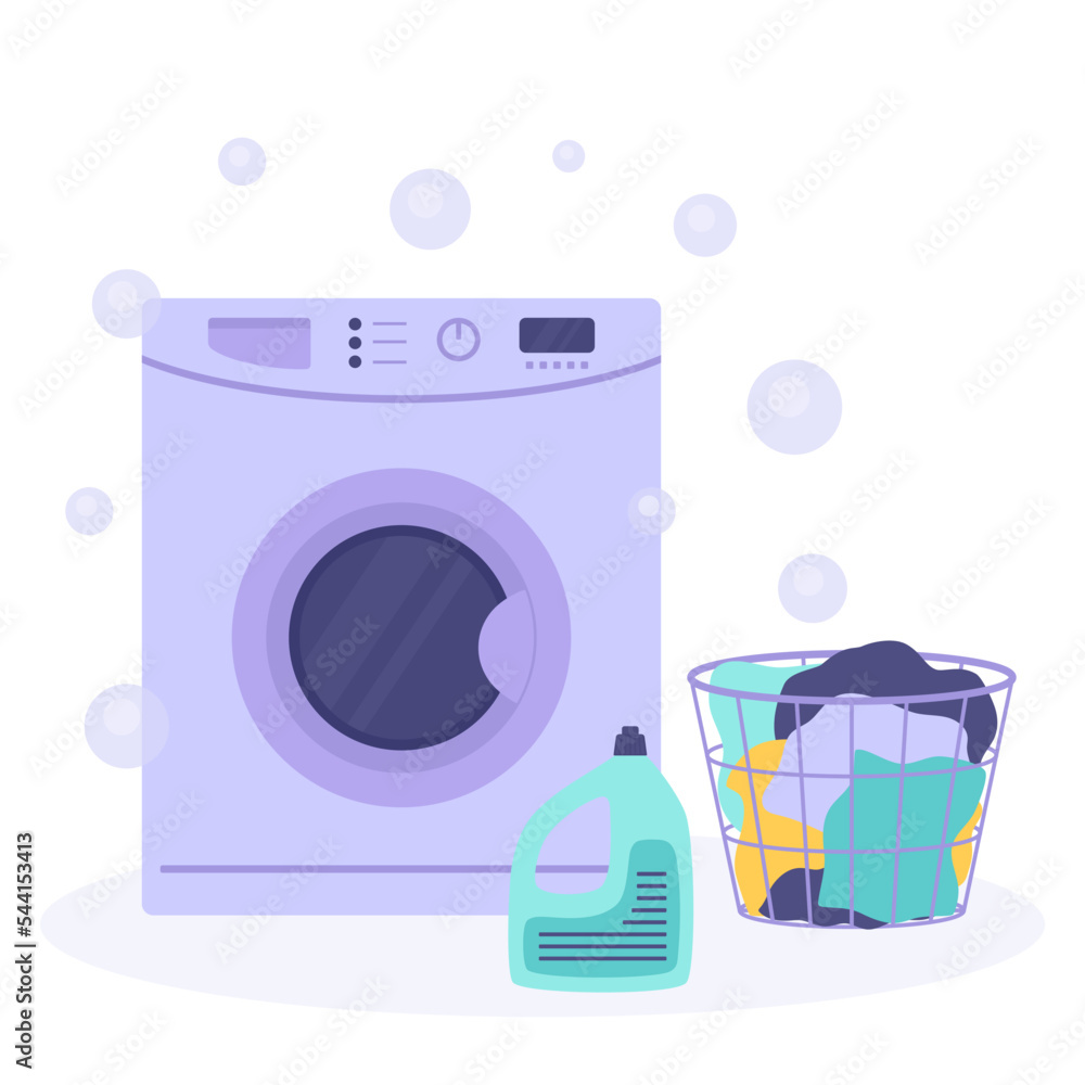 washing machine with basket of dirty laundry washing machine with basket of dirty laundry