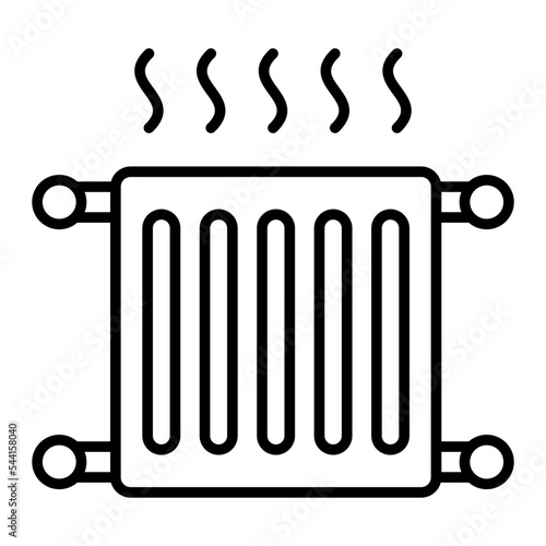 Central Heating Line Icon