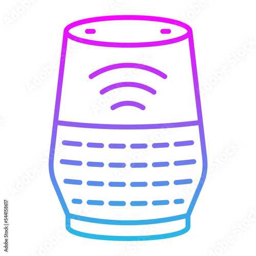 Voice Assistant Line Gradient Icon