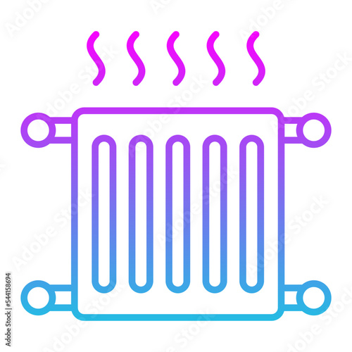Central Heating Line Gradient Icon