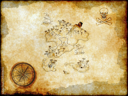 map of pirate island photo