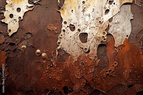 Rusted metal backround, distressed grunge background. Old metallic iron panel.