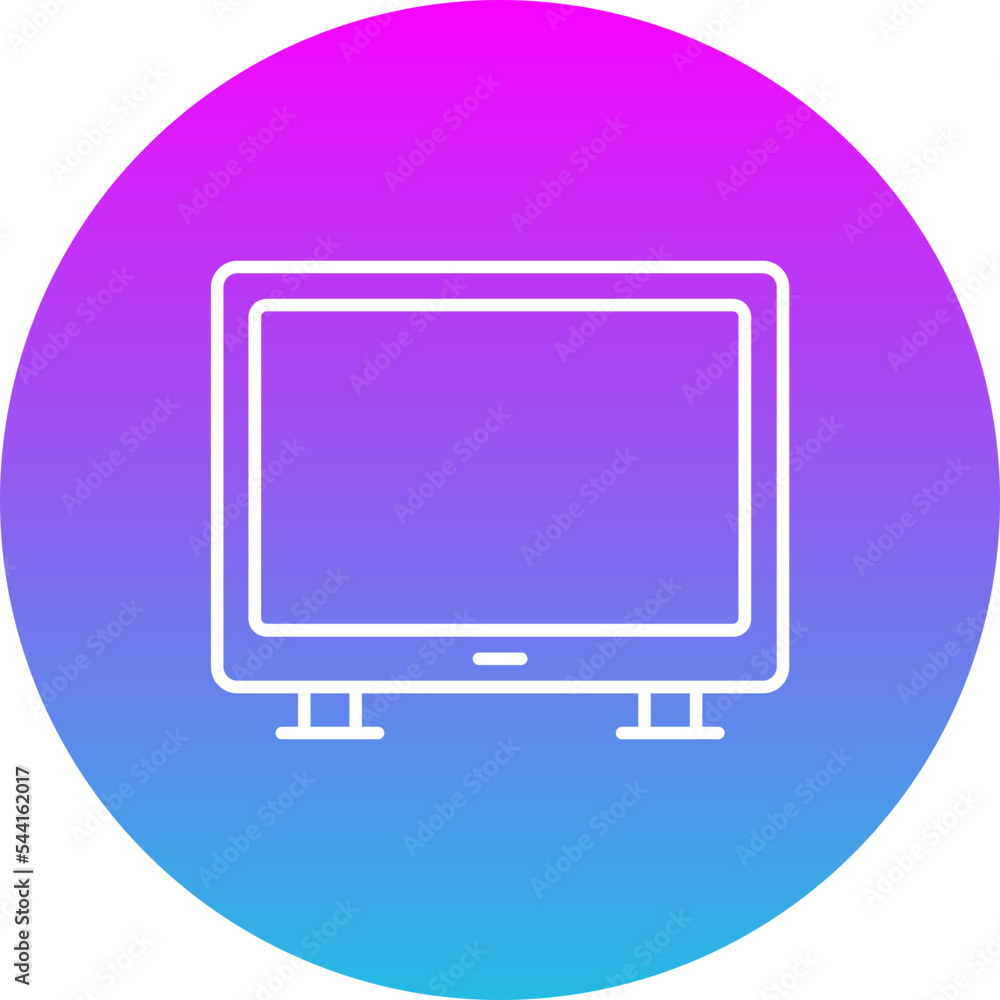 Smart Tv Gradient Circle Line Inverted Icon Smart Tv Gradient Circle Line Inverted Icon