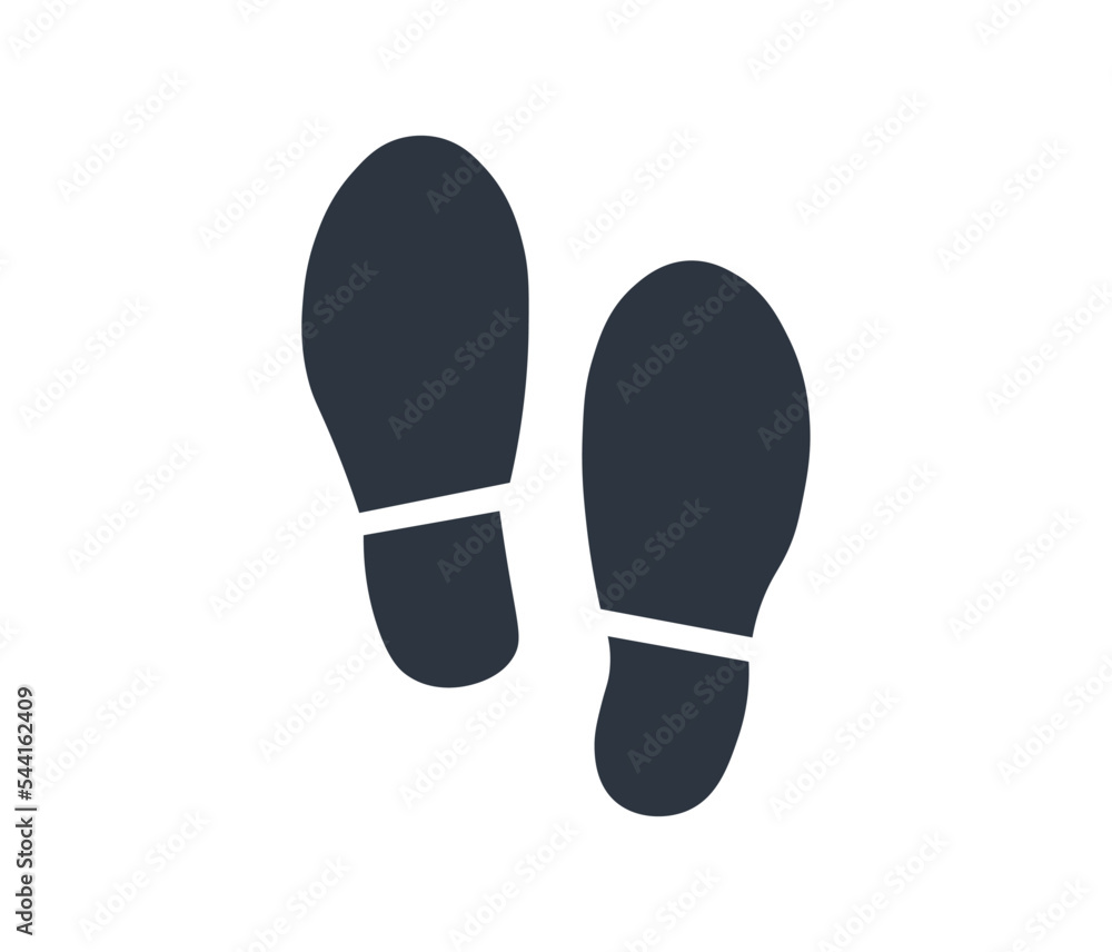Isolated footprint icon. Isolated footprint icon.