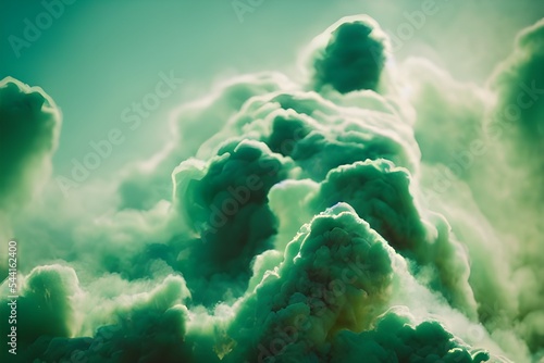 Thick billowing green smoke. Can be used for toxic, pollution., magic. 