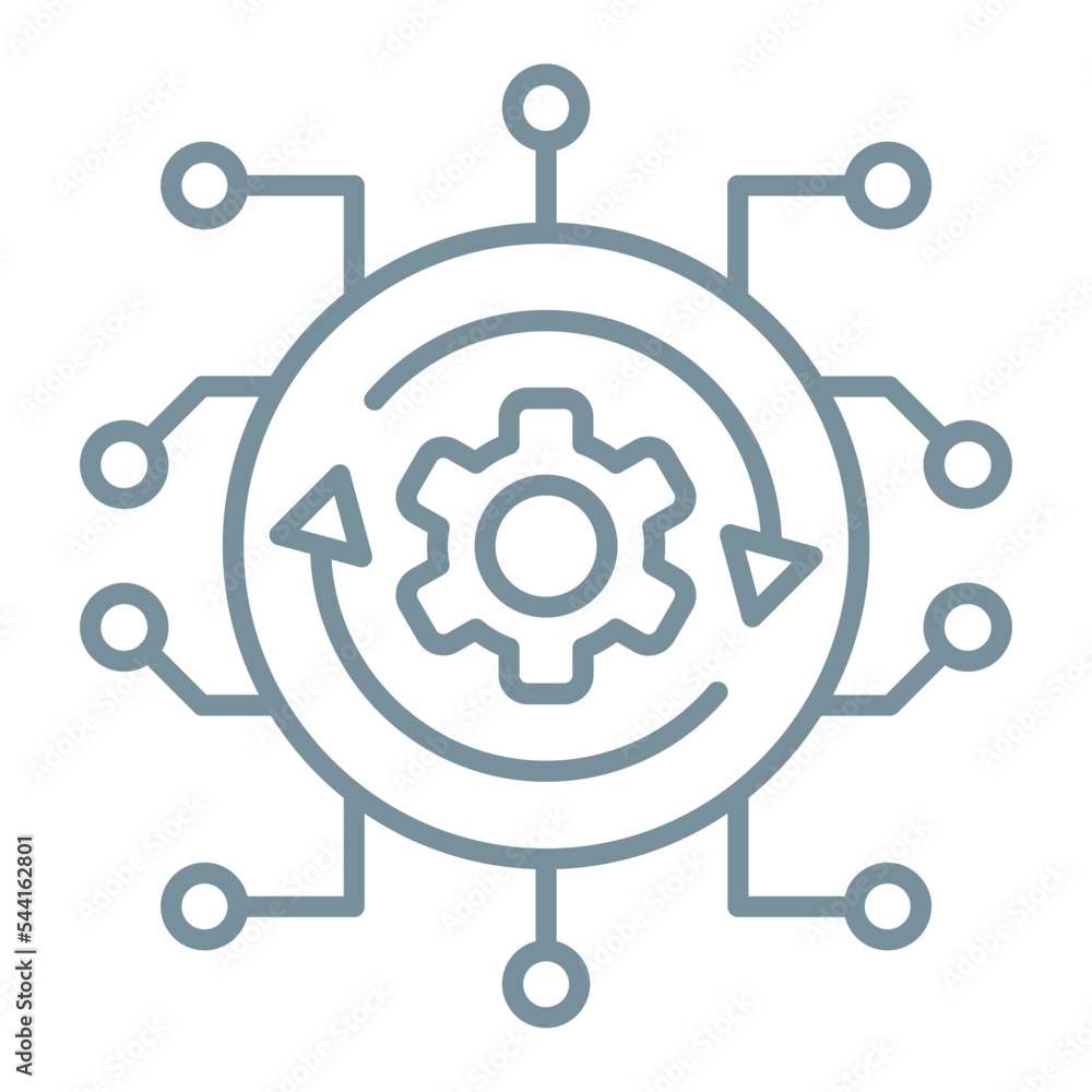 Process Multicolor Line Icon Process Multicolor Line Icon