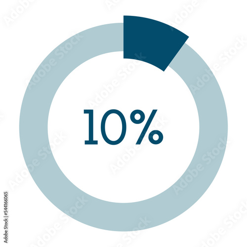 10 percent,circle percentage diagram vector illustration,infographic chart.