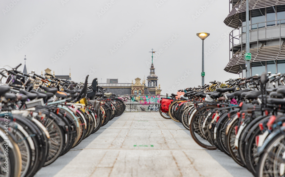 Naklejka premium Bicycle Parking Central Station