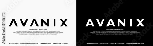 Modern Font. Regular and Bold font. Typography urban style alphabet fonts for fashion, sport, space, technology, digital, movie, logo design, vector illustration