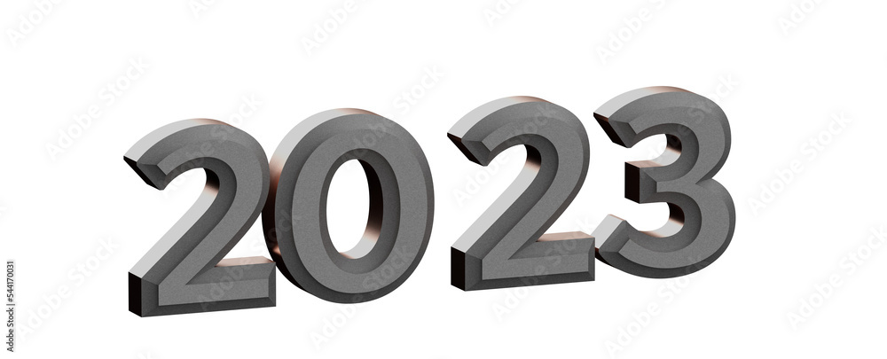 Typography design of 2023 with 3d style design Typography design of 2023 with 3d style design