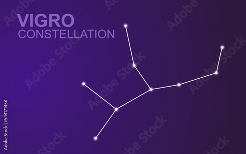 virgo constellation star gazing in dark night sky space and astronomy