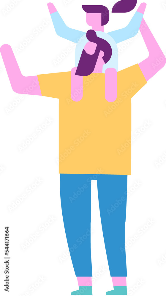 Tiny people family flat style Tiny people family flat style