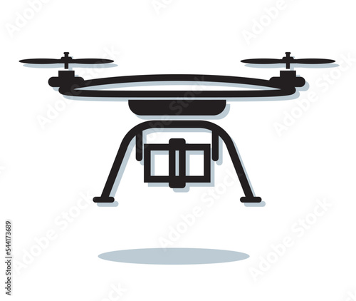 Delivery Drone with Parcel Box Icon