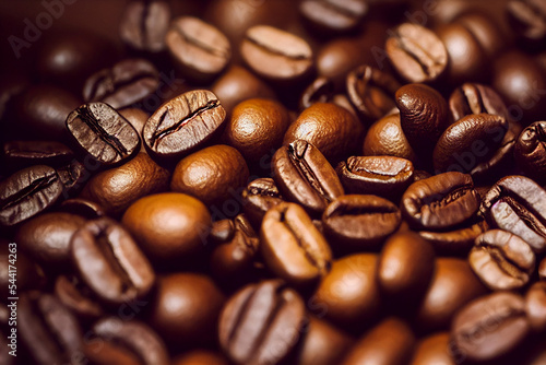 Canvas Print brown coffee beans