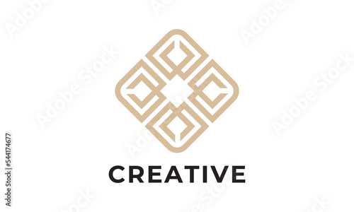 letter C abstract elegant ornament logo icon design