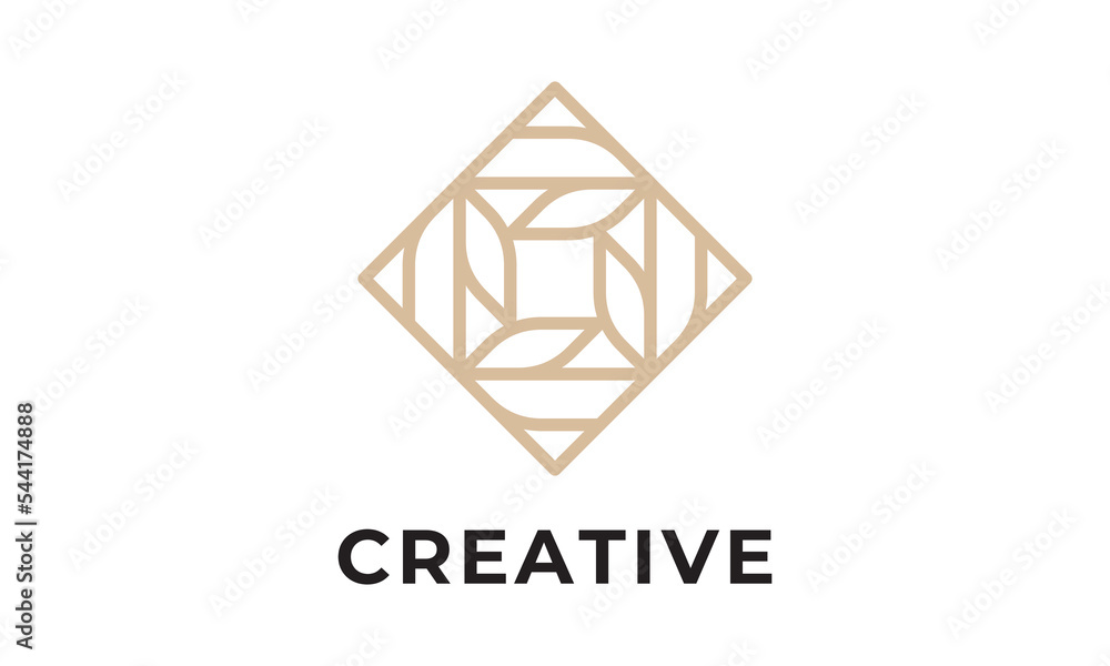 abstract elegant ornament logo icon design