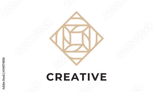 abstract elegant ornament logo icon design